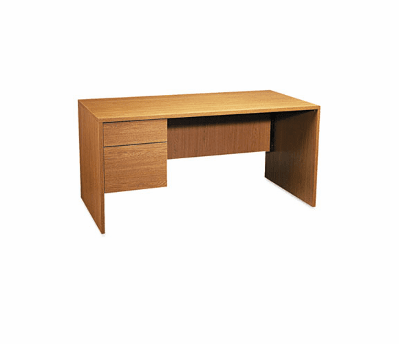 GLBG3060SPLHVO Genoa Series Left Pedestal Workstation Desk, 60w x 30d x 29h, Oak By GLOBAL INDUSTRIES, INC.