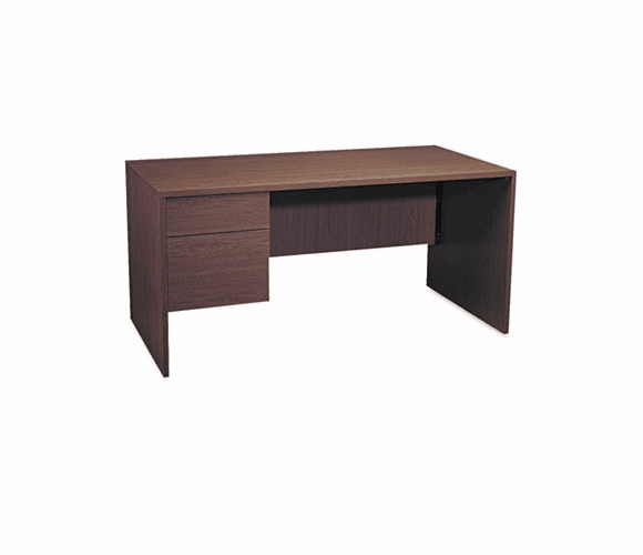 GLBG3060SPLMAF Genoa Series Left Pedestal Workstation Desk, 60w x 30d x 29h, Mahogany By GLOBAL INDUSTRIES, INC.