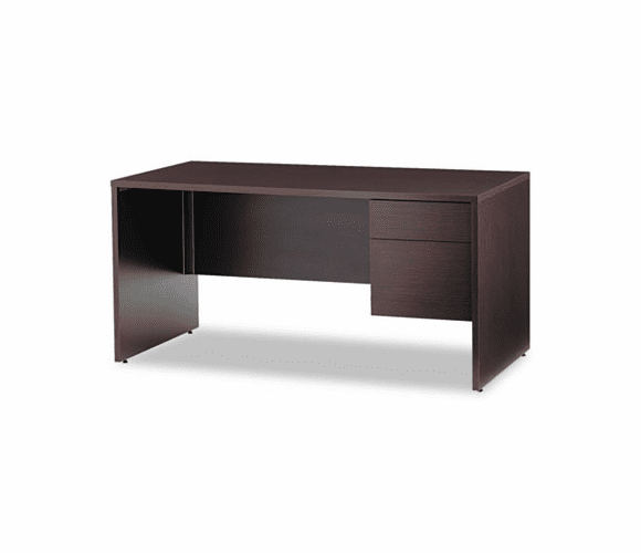 GLBG3060SPRDES Genoa Series Right Pedestal Workstation Desk, 60w x 30d x 29h, Dark Espresso By GLOBAL INDUSTRIES, INC.