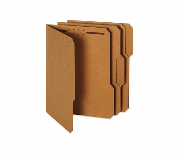 GLW1483417PT Folder, One Fastener, 1/3 Cut Top Tab, Letter, 17 Point, Kraft, 50/Box By CARDINAL BRANDS INC.