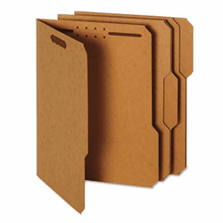GLW1483717PT Folder, 2 Fasteners, 1/3 Cut, Top Tab, Letter, 17 Point, Kraft, 50/Box By CARDINAL BRANDS INC.