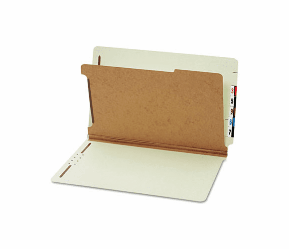 GLW23314 Pressboard End Tab Classification Folders, Four Sections, Legal, Green, 10/Box By CARDINAL BRANDS INC.