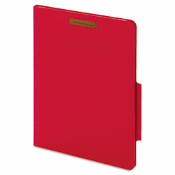 GLW23775RED 40 Pt. Classification Folders, 2" Fasteners, 2/5 Tab, Letter, Red, 10/BX By CARDINAL BRANDS INC.