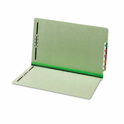 GLW47705 End Tab Folders, Two Fasteners, One Inch Expansion, Legal, Green, 25/Box By CARDINAL BRANDS INC.