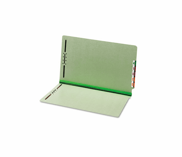 GLW47715 End Tab Folders, Two Fasteners, Two Inch Expansion, Legal, Green, 25/Box By CARDINAL BRANDS INC.