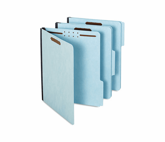 GLW61542 Folders, Two Inch Expansion, Two Fasteners, 1/3 Cut, Letter, Light Blue, 25/Box By CARDINAL BRANDS INC.
