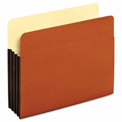 GLW63264 Standard File Pockets, Tyvek, 3 1/2 Inch expansion, Letter, Brown, 10/Box By CARDINAL BRANDS INC.