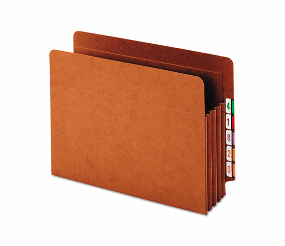 GLW63780 Heavy-Duty Expanding File Pocket, End Tab, 3 1/2 Inch, Letter, Brown, 10/Box By CARDINAL BRANDS INC.