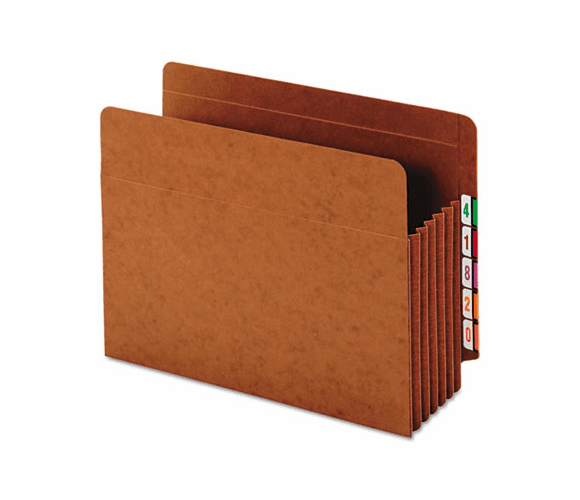 GLW63790 Heavy-Duty Expanding File Pocket, End Tab, 5 1/4 Inch, Letter, Brown, 10/Box By CARDINAL BRANDS INC.