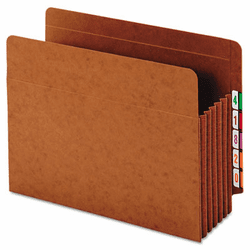 GLW63790 Heavy-Duty Expanding File Pocket, End Tab, 5 1/4 Inch, Letter, Brown, 10/Box By CARDINAL BRANDS INC.