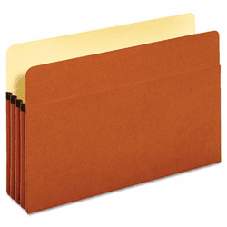 GLW64224B Bulk File Pockets, 3 1/2" Expansion, Legal, Redrope, 50/CT By CARDINAL BRANDS INC.