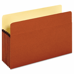 GLW64234B Bulk File Pockets, 5 1/4" Expansion, Legal, Redrope, 50/CT By CARDINAL BRANDS INC.