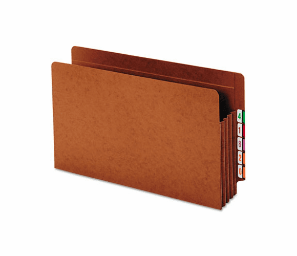 GLW64780 Heavy-Duty Expanding File Pocket, End Tab, 3 1/2 Inch, Legal, Brown, 10/Box By CARDINAL BRANDS INC.