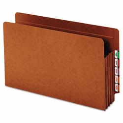 GLW64780 Heavy-Duty Expanding File Pocket, End Tab, 3 1/2 Inch, Legal, Brown, 10/Box By CARDINAL BRANDS INC.
