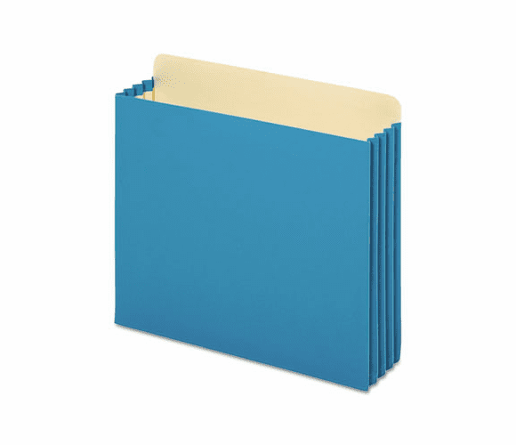 GLWFC1524EBLU 3 1/2 Inch Expansion File Cabinet Pockets, Straight, Letter, Blue, 10/Box By CARDINAL BRANDS INC.