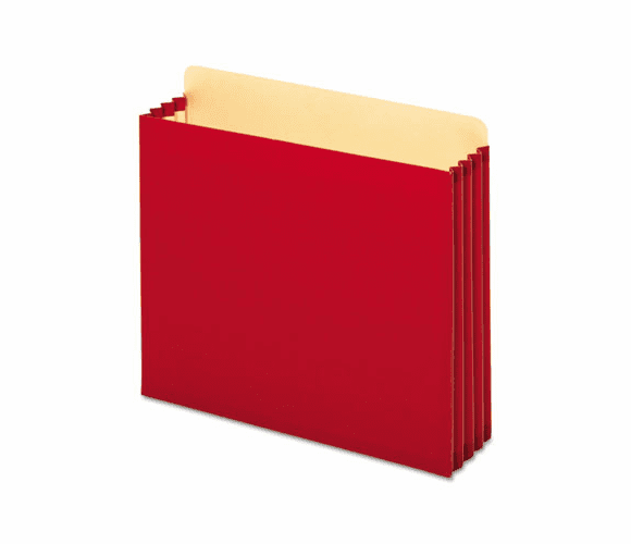GLWFC1524ERED 3 1/2 Inch Expansion File Cabinet Pockets, Straight, Letter, Red, 10/Box By CARDINAL BRANDS INC.