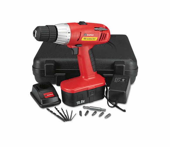 GNS80133 Great Neck 18 Volt 2 Speed Cordless Drill, 3/8" Keyless Chuck By GREAT NECK SAW MFG.