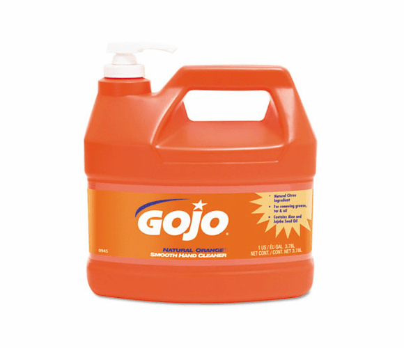 GOJ094504 NATURAL ORANGE Smooth Hand Cleaner, 1 gal, Pump Dispenser,Citrus Scent, 4/Carton By GO-JO INDUSTRIES