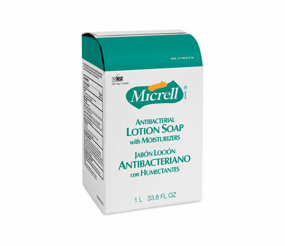 GOJ215708CT MICRELL NXT Antibacterial Lotion Soap Refill, Light Scent, 1000ml, 8/Carton By GO-JO INDUSTRIES