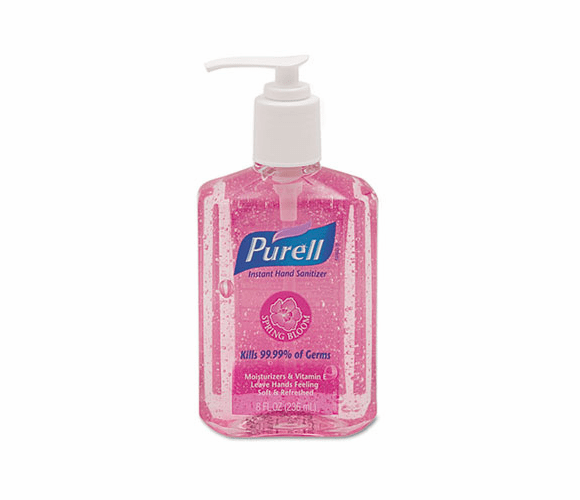 GOJ301412CMR Spring Bloom Instant Hand Sanitizer, 8-oz. Pump Bottle, Pink By GO-JO INDUSTRIES