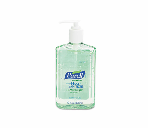 GOJ363912EA Instant Hand Sanitizer w/Aloe, 12-oz. Pump Bottle By GO-JO INDUSTRIES