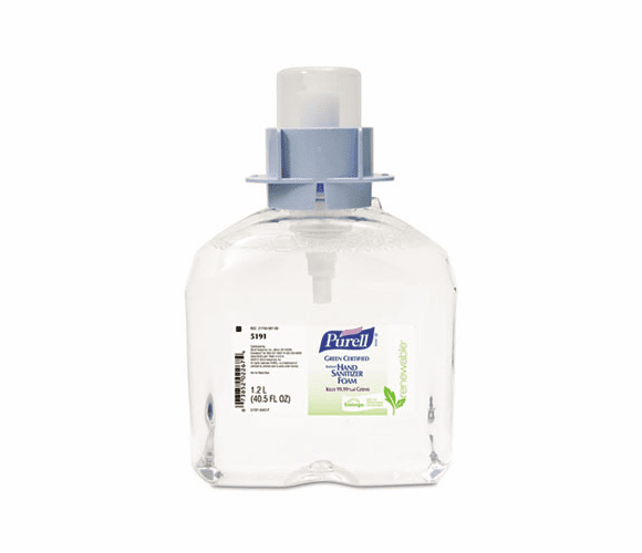 GOJ519103 Green Certified Instant Hand Sanitizer Foam, 1200 ml FMX Refill, 3 per Carton By GO-JO INDUSTRIES
