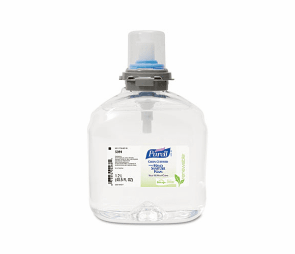GOJ539102 TFX Green Certified Instant Hand Sanitizer Foam Refill, 1200-ml, Clear By GO-JO INDUSTRIES