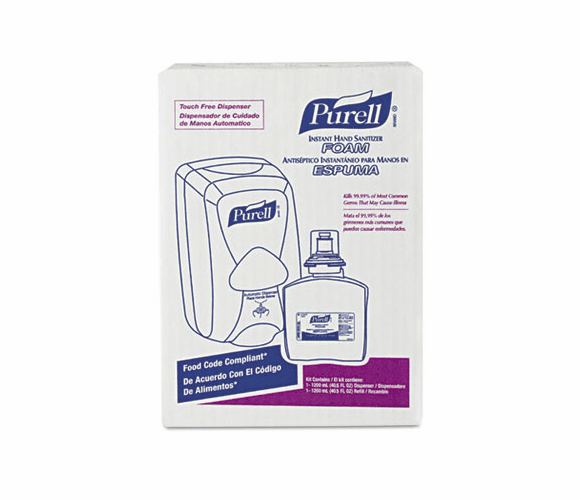 GOJ5392D1 TFX Touch Free Dispenser Kit, with 1200ml Refill, White By GO-JO INDUSTRIES
