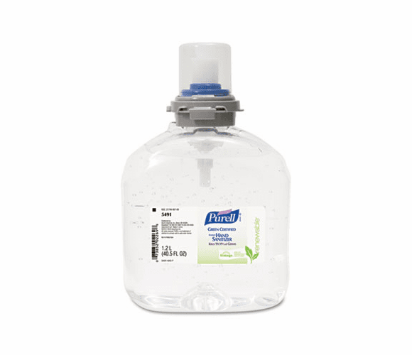 GOJ549104 TFX Green Certified Instant Hand Sanitizer Gel Refill, 1200-ml, Clear By GO-JO INDUSTRIES