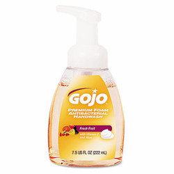 GOJ571006 Premium Foam Antibacterial Hand Wash, Fresh Fruit Scent, 7.5 oz Pump By GO-JO INDUSTRIES