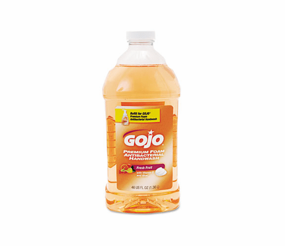 GOJ572002 Premium Foam Antibacterial Hand Wash, Fresh Fruit Scent, 46 oz Bottle By GO-JO INDUSTRIES