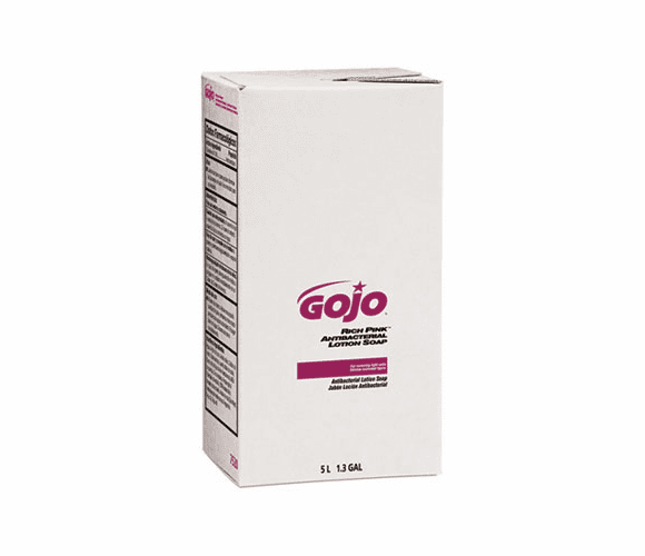 GOJ7520 RICH PINK Antibacterial Lotion Soap Refill, 5000 mL, Floral Scent,Pink, 2/Carton By GO-JO INDUSTRIES