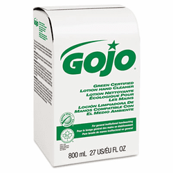 GOJ916512 Green Certified Lotion Hand Cleaner 800-ml Bag-in-Box Refill, Unscented, Refill By GO-JO INDUSTRIES