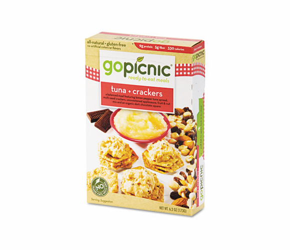GPNTC411 Ready-To-Eat-Meals, Tuna + Crackers, 6.2 oz, 6 per Carton By GOPICNIC