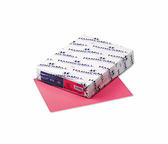 HAM102210 Fore MP Recycled Colored Paper, 20lb, 8 1/2 x 11, Cherry, 500 Sheets/Ream By HAMMERMILL/HP EVERYDAY PAPERS
