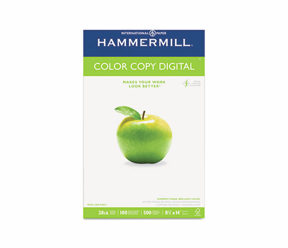 HAM102475 Color Copy Paper, 100 Brightness, 28lb, 8-1/2 x 14, Photo White, 500/Ream By HAMMERMILL/HP EVERYDAY PAPERS