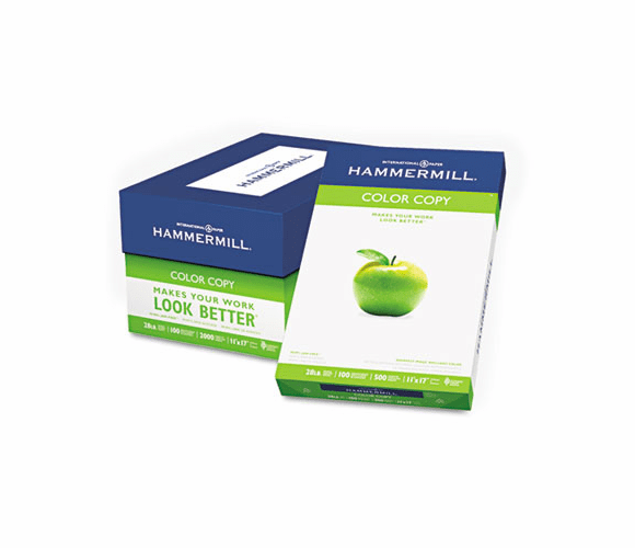 HAM102541 Color Copy Paper, 100 Brightness, 28lb, 11 x 17, Photo White, 500/Ream By HAMMERMILL/HP EVERYDAY PAPERS