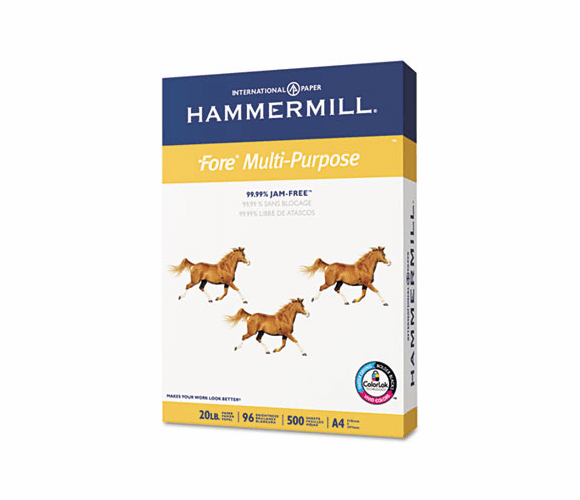 HAM103036 Fore MP Multipurpose Paper, 96 Brightness, 20lb, 210mm x 297mm, White, 500/Ream By HAMMERMILL/HP EVERYDAY PAPERS