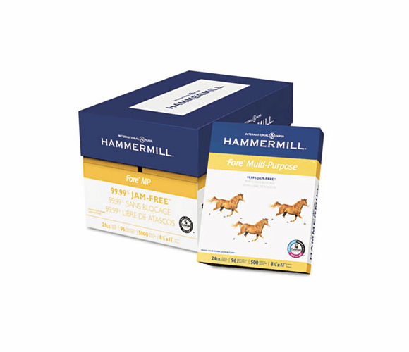 HAM103283 Fore MP Multipurpose Paper, 96 Brightness, 24lb, 8-1/2 x 11, 5000/Carton By HAMMERMILL/HP EVERYDAY PAPERS