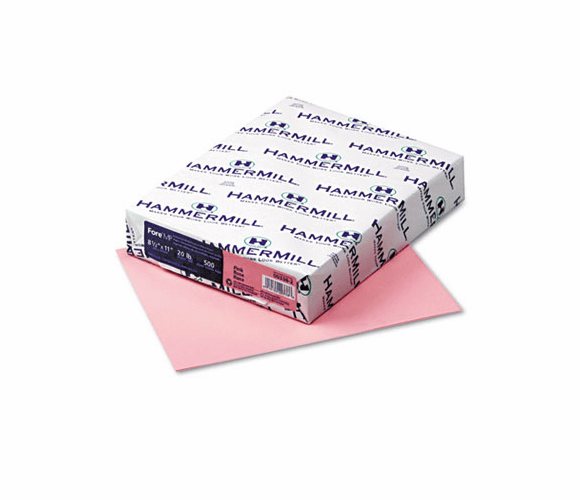 HAM103382 Fore MP Recycled Colored Paper, 20lb, 8-1/2 x 11, Pink, 500/Ream By HAMMERMILL/HP EVERYDAY PAPERS