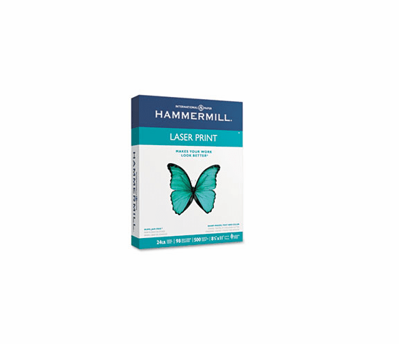 HAM104604 Laser Print Office Paper, 98 Brightness, 24lb, 8-1/2 x 11, White, 500 Sheets/Rm By HAMMERMILL/HP EVERYDAY PAPERS