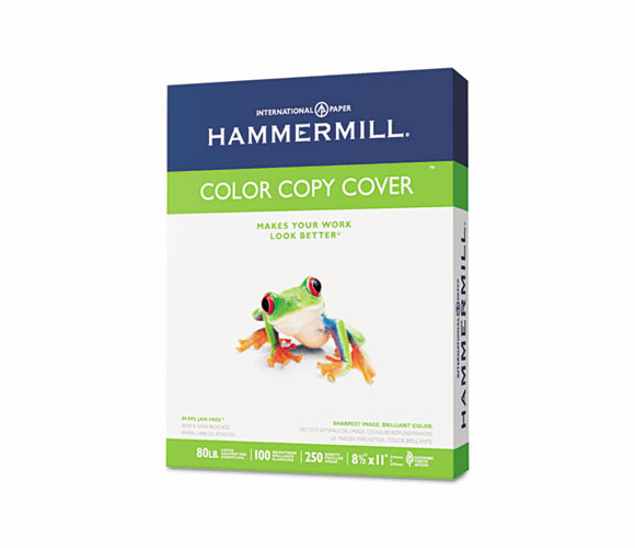 HAM120023 Color Copy Digital Cover Stock, 80 lbs., 8-1/2 x 11, White, 250 Sheets By HAMMERMILL/HP EVERYDAY PAPERS