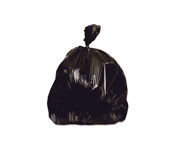 HERX8046QK Low-Density Repro Can Liner, 40-45 Gallon, 2 mil, Black 40 x 46, 100/Carton By UNISAN