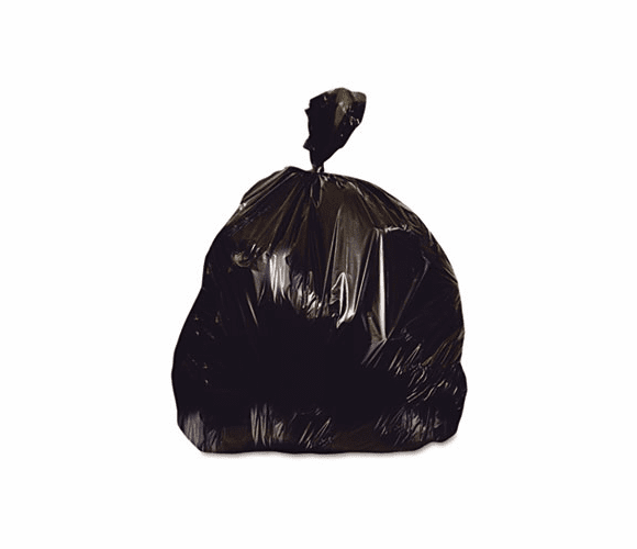 HERX8647AK Low-Density Repro Can Liner, 56 Gallon, 1.5 mil, Black, 43 x 47, 100/Carton By UNISAN