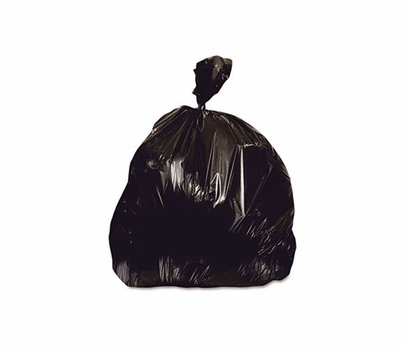 HERX8647QK Low-Density Repro Can Liner, 56 Gallon, 2 mil, Black, 43 x 47, 100/Carton By UNISAN