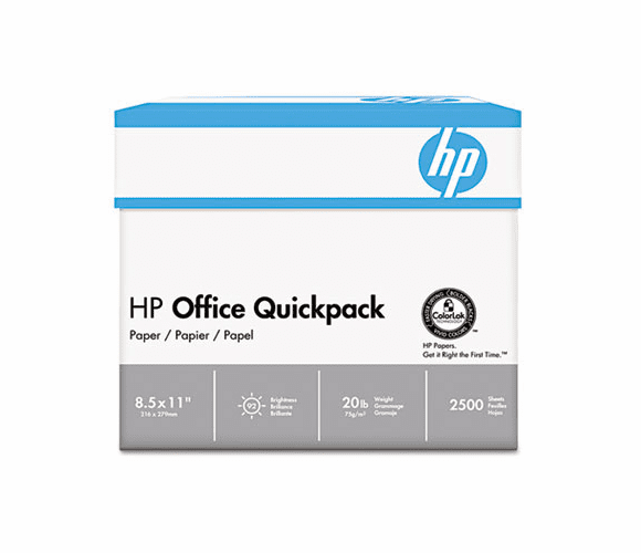 HEW112103 Office Paper, 92 Brightness, 20lb, 8-1/2 x 11, White, 2500 Sheets/Carton By HEWLETT PACKARD COMPANY