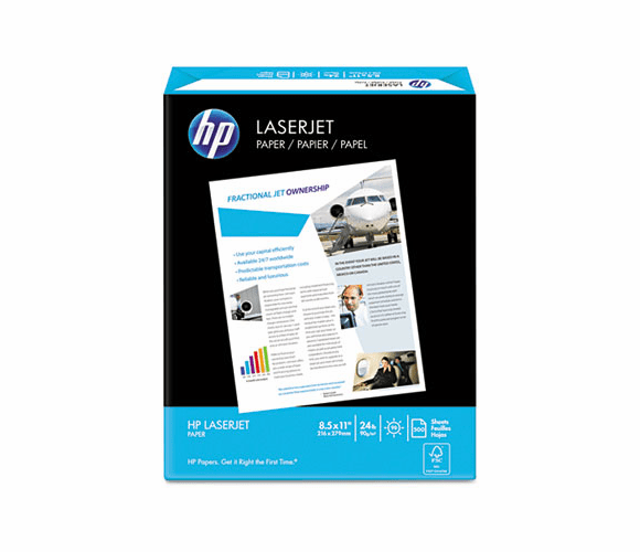 HEW112400 LaserJet Paper, 98 Brightness, 24lb, 8-1/2 x 11, Ultra White, 500 Sheets/Ream By HEWLETT PACKARD COMPANY