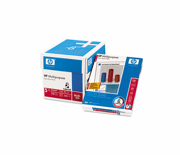 HEW115100 Multipurpose Paper, 96 Bright, 20lb, Letter, White, 2500 Sheets/Carton By HEWLETT PACKARD COMPANY
