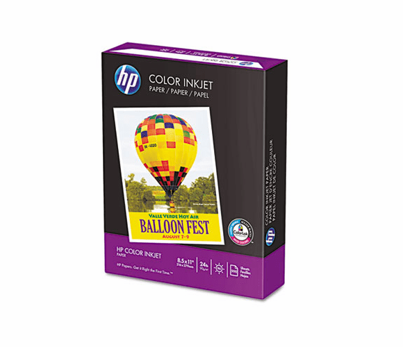HEW202000 Color Inkjet Paper, 96 Brightness, 24lb, 8-1/2 x 11, White, 500 Sheets/Ream By HEWLETT PACKARD COMPANY