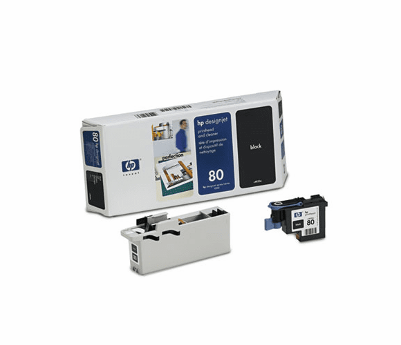 HEWC4820A C4820A (HP80) Printhead & Cleaner, Black By HEWLETT PACKARD COMPANY